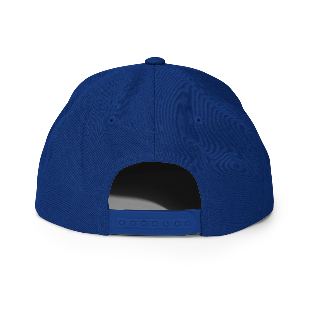 Lion of Judah Jesus Christ royal blue snapback hat - back view